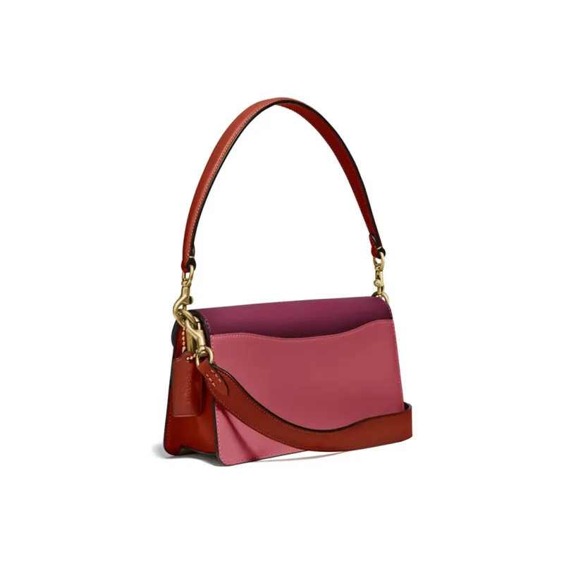 COACH Tabby Leather Dionysus Shoulder Bag, Handbag Medium Size Women's Brown Red-1