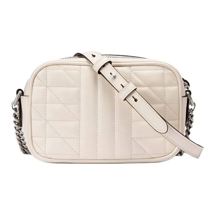 GUCCI GG Marmont Leather Camera Bag Shoulder Bag Crossbody Bag Mini Women's White-2