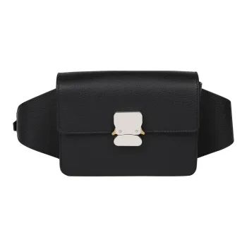 1017 ALYX 9SM Leather Fanny Packs Women's Black