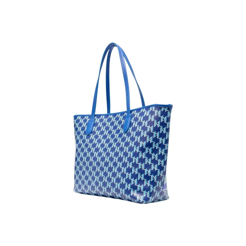 KARL LAGERFELD K/Ikonik Logo Tote Handbag Women's Blue-1