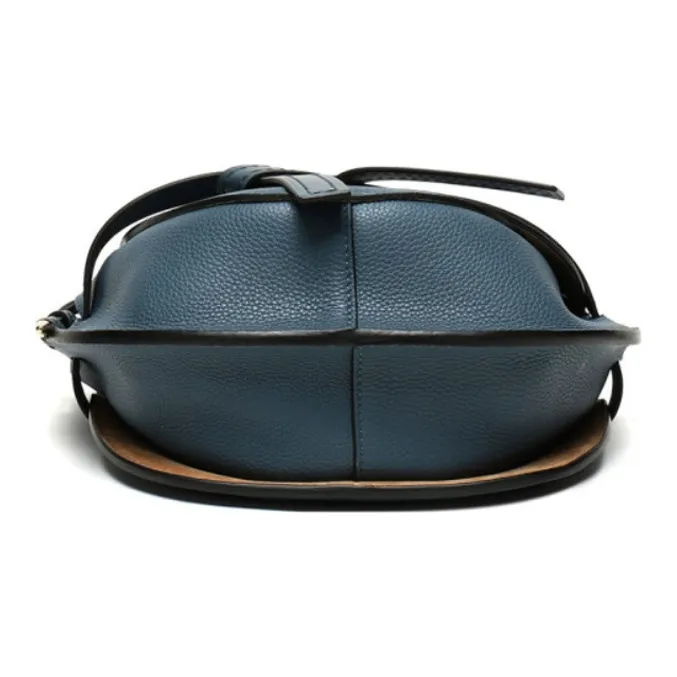LOEWE Gate Cow Leather Handheld Crossbody Bag, Shoulder Bag Trumpets Women's Steel Blue-4