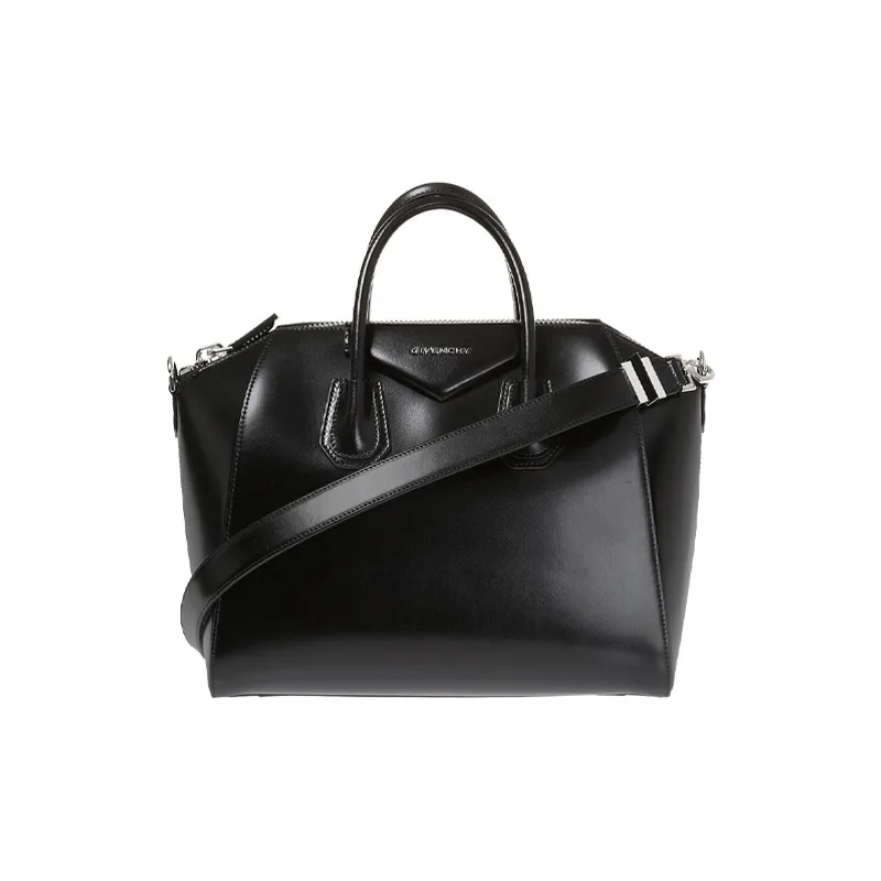GIVENCHY Antigona Sheepskin One Shoulder Handbag Medium Size Women's Black-0