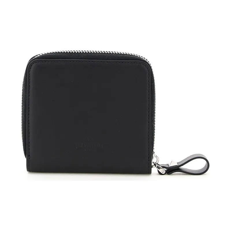 Valentino Cow Leather Clutches Wallets Men's Black-1
