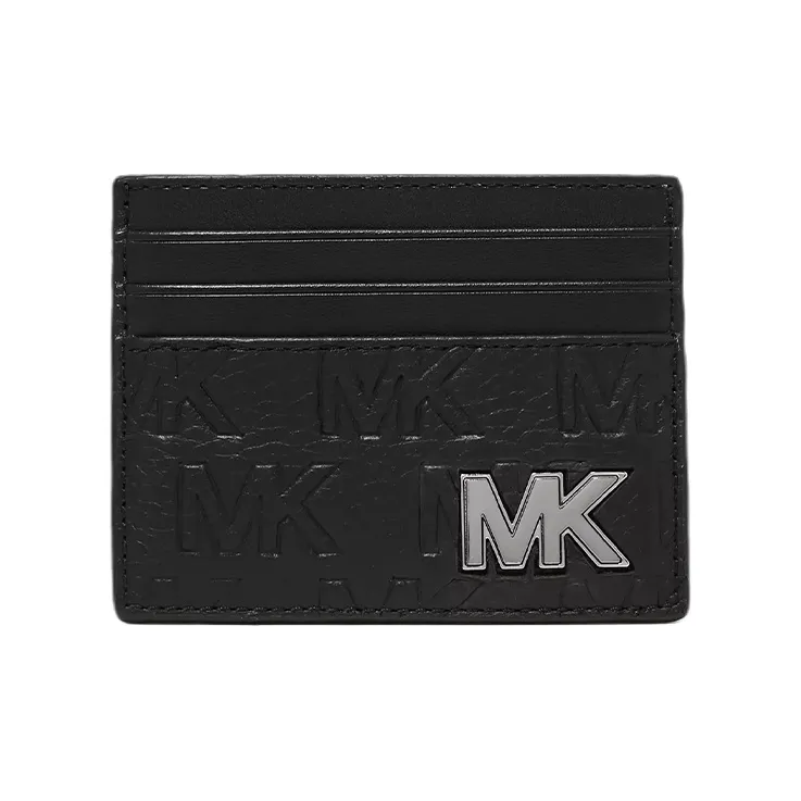 MICHAEL KORS Leather Money Clip Ticket Clip Wallet Card Holder Card Clip Medium Size Men's Black-0