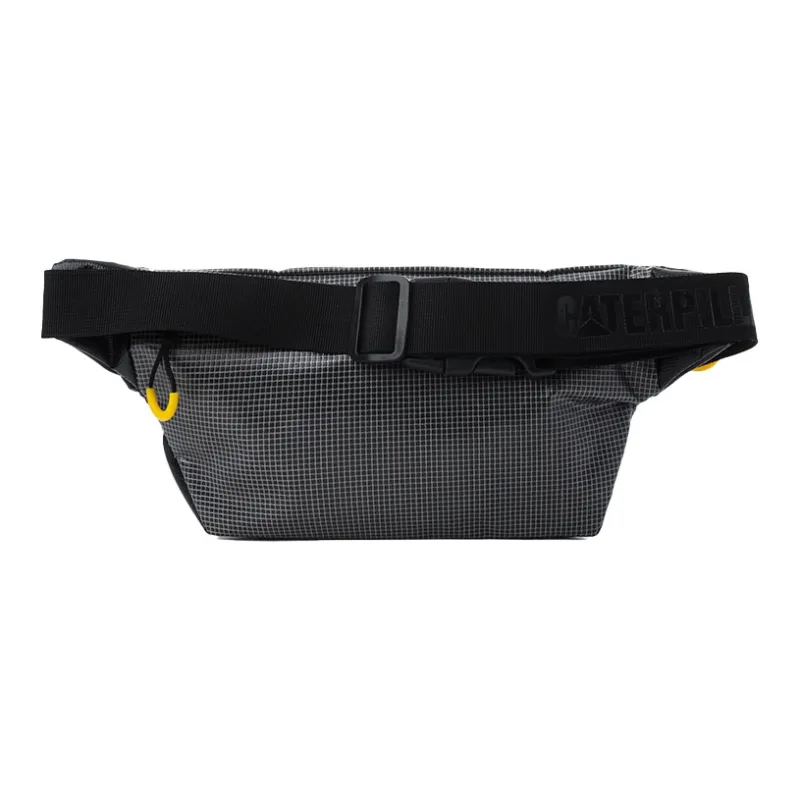 CAT PVC Fanny Pack Small Size Unisex Black Plaid-2