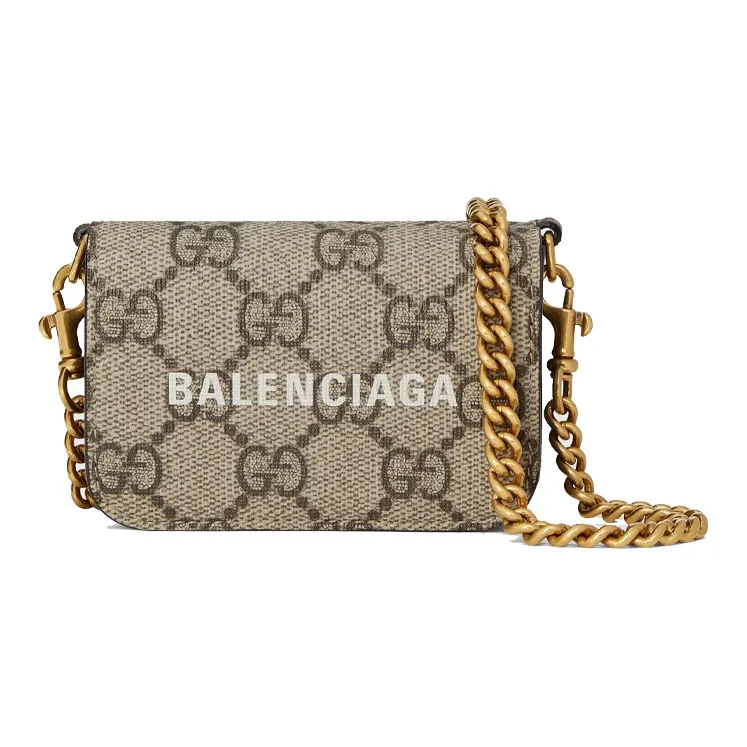 GUCCI Canvas Wallet Coin Purse Shoulder Bag Crossbody Bag Unisex Ebony-0