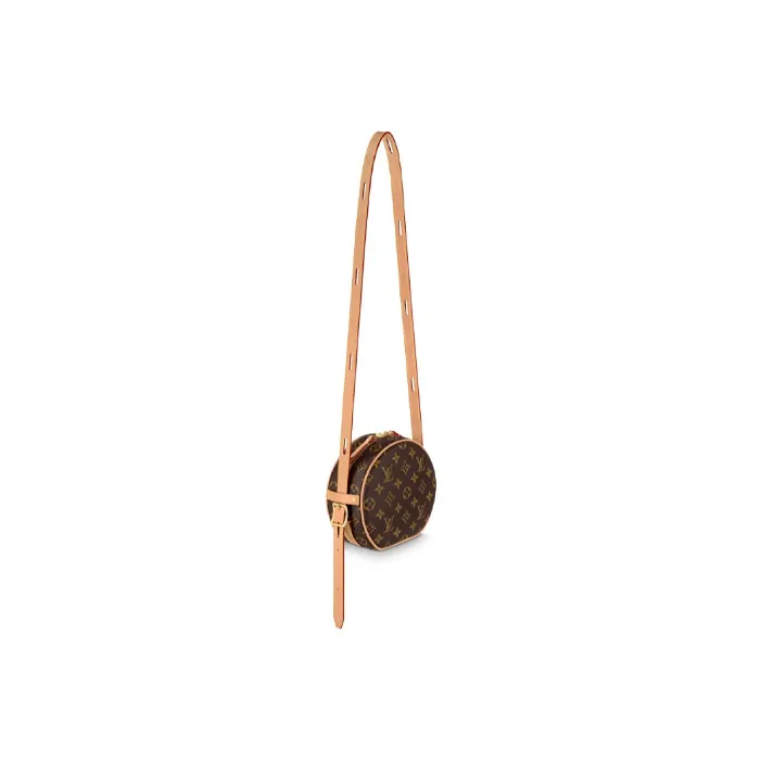LOUIS VUITTON Cow Leather Canvas Handbag Shoulder Bags Women's Brown-1