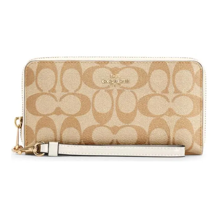 Coach Long Zip Around Wallet in Signature Canvas-0