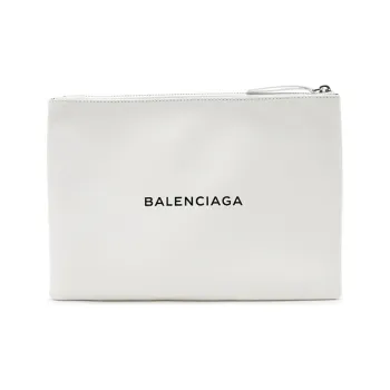 Balenciaga Cow Leather Briefcases Clutches Regular Men's White