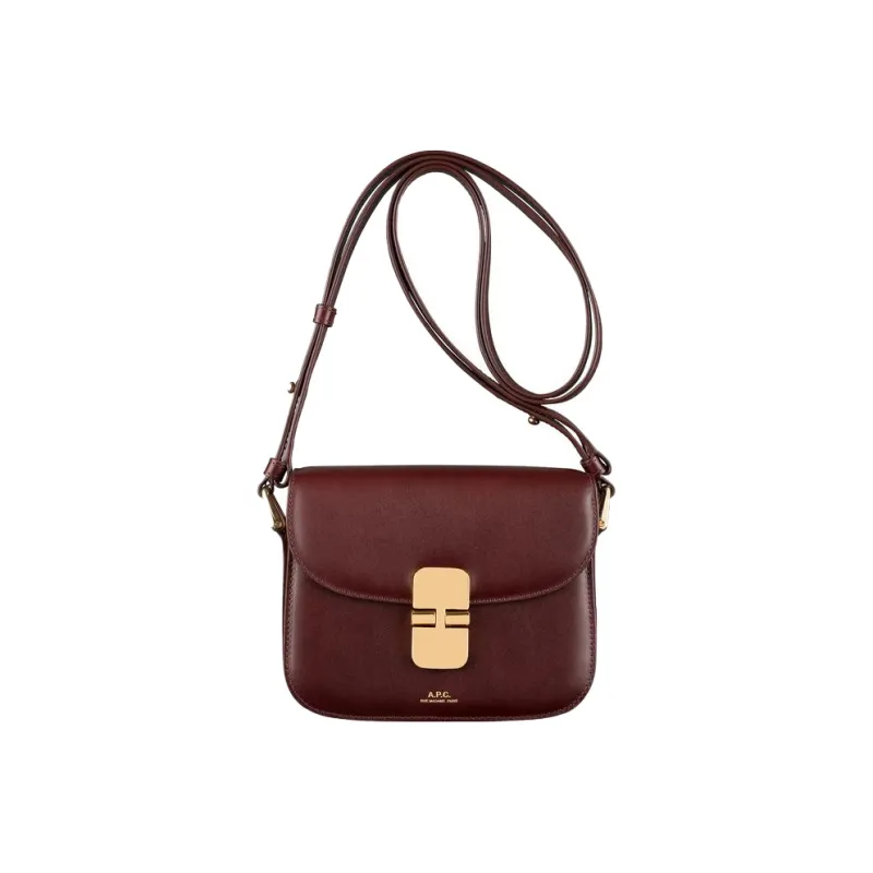 A.P.C Cow Leather Tofu Bag Shoulder Bag Crossbody Bag Women's Brown-0
