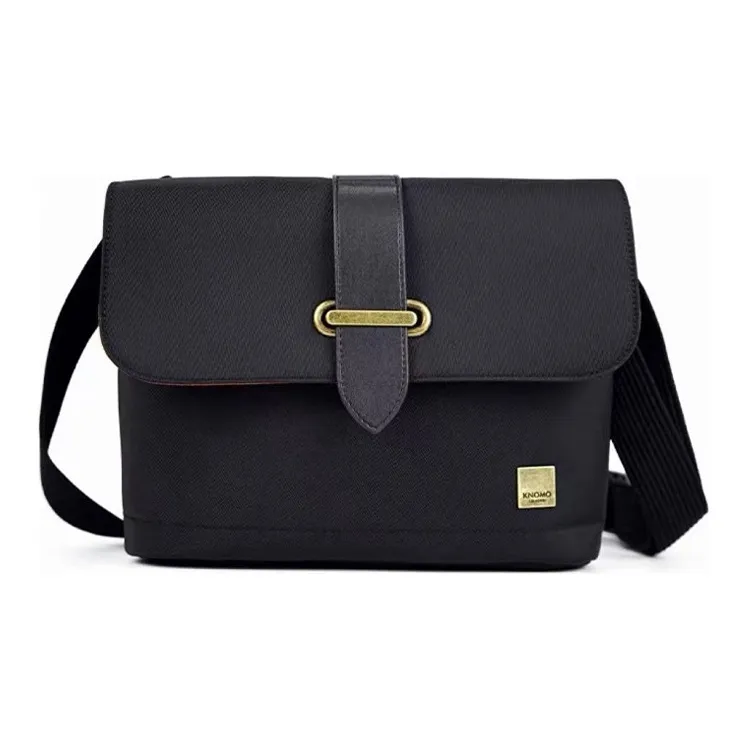 KNOMO Nylon Fabric Commute Bag, Messenger Bag, Crossbody Bag Regular Unisex Black-0