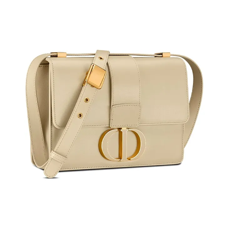 DIOR Montaigne Collection 30 Smooth Finish Cow Leather Crossbody Bag Shoulder Bag Women's Beige-1
