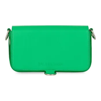 Balenciaga Cow Leather Shoulder Bag, Crossbody Bag Women's Bright Green