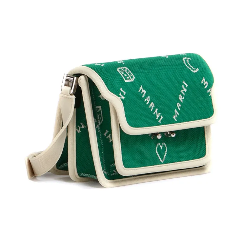 MARNI Trunk Nylon Trunk Bag, Shoulder Bag, Crossbody Bag Mini Women's Green-2