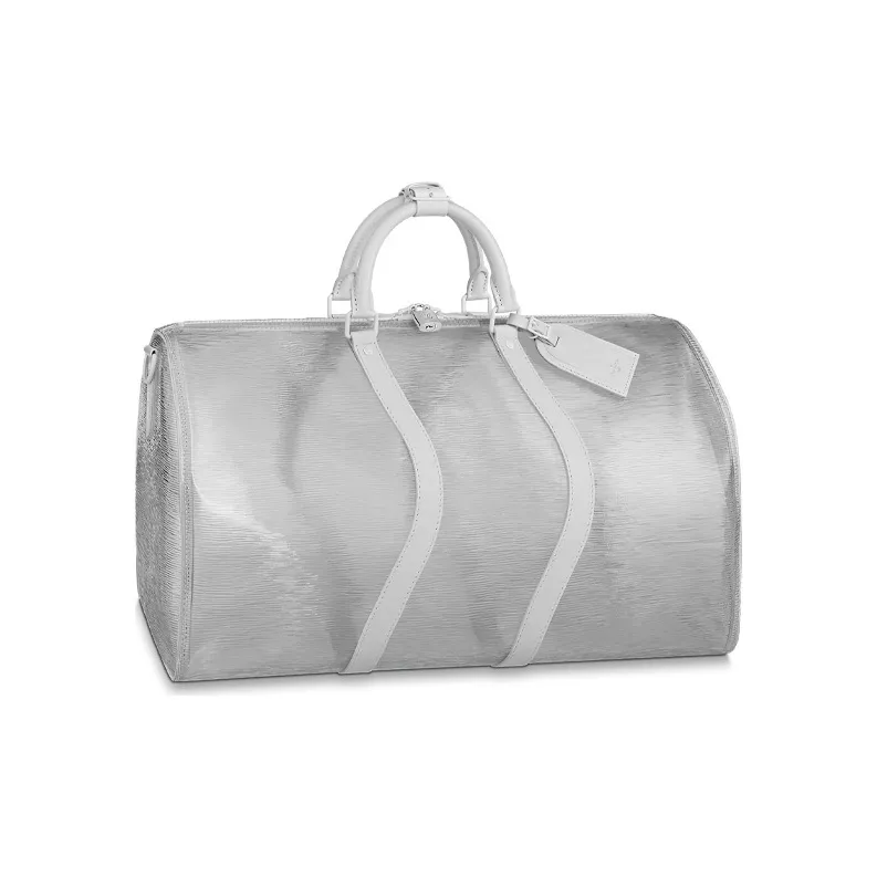 LOUIS VUITTON Keepall Bandouliere Wavy 50 Epi Plage White-2