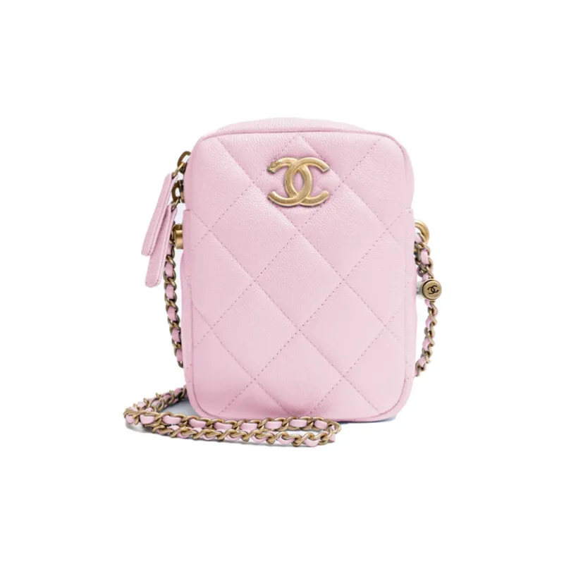 CHANEL Calfskin Box Bag, Shoulder Bag, Cell Phone Bag, Camera Bag, Crossbody Bag Mini Women's Light Purple Pink-0