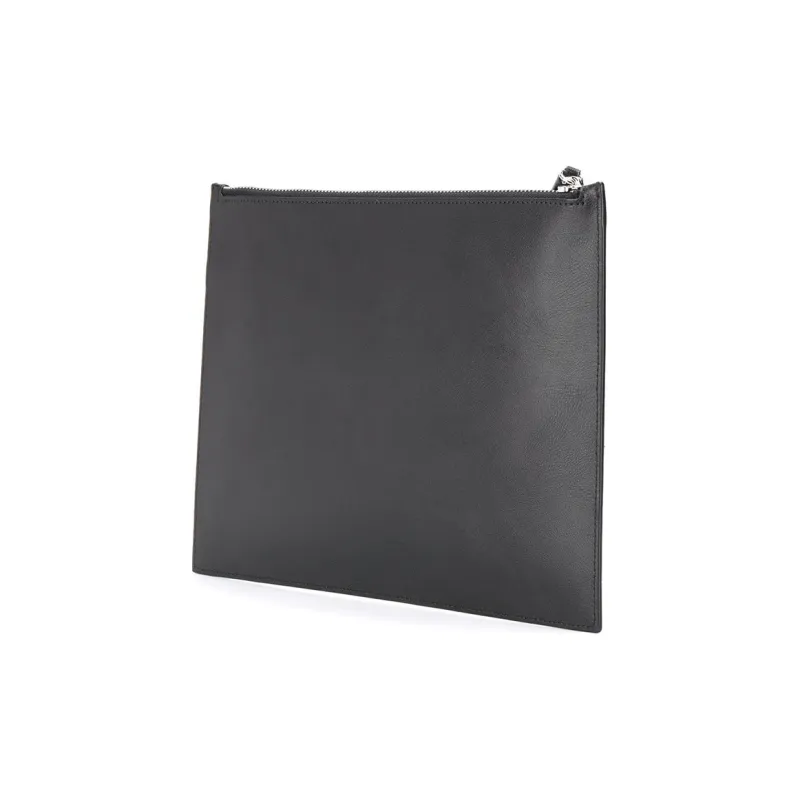 KENZO Cow Leather Handbag Clutch Men's Black-2