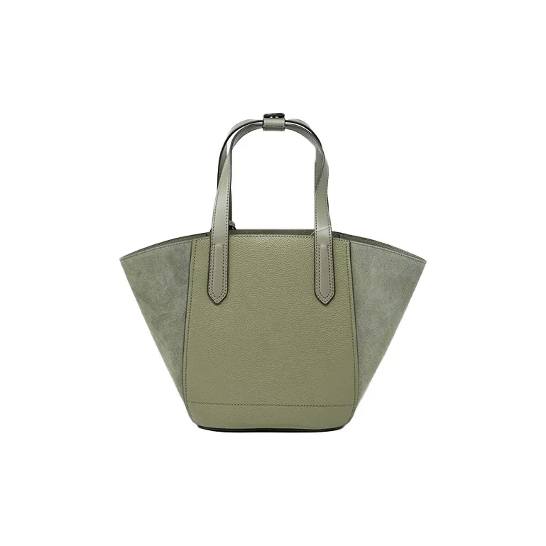 MICHAEL KORS Portia Leather Suede Tote Bag, Shopping Bag, Tote, Shoulder Bag Trumpets Women's Green-3