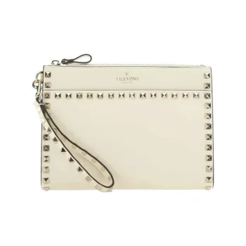 Valentino Leather Clutch Women's White