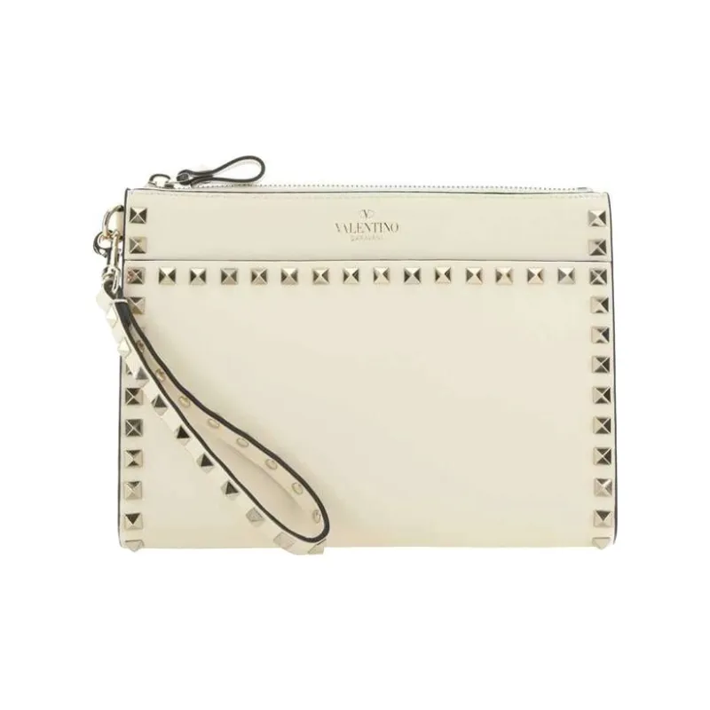 Valentino Leather Clutch Women's White-0