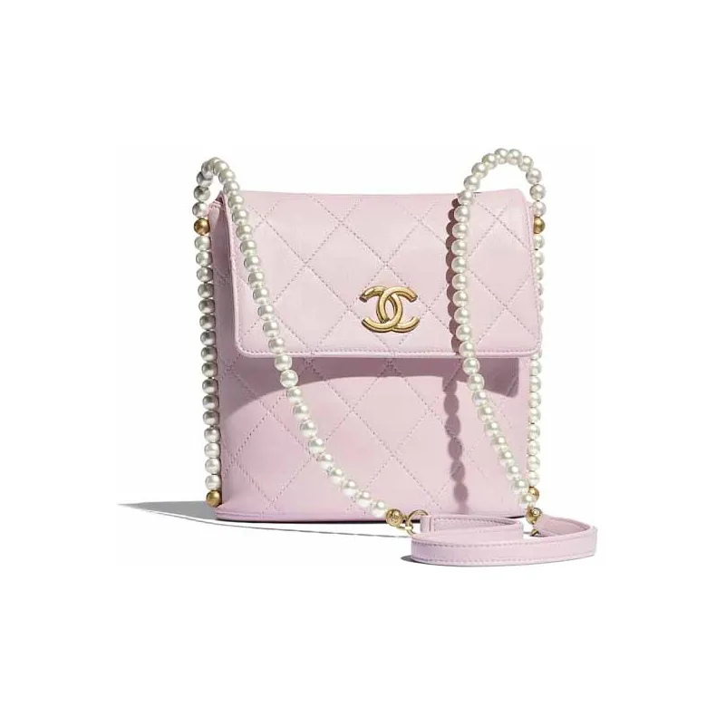CHANEL Gabrielle Calfskin Hobo Bag, Shoulder Bag, Crossbody Bag Women's Light Pink Red-0