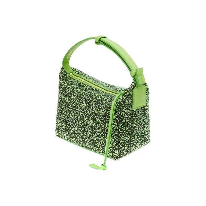 LOEWE Cubi Bag Small Anagram Jacquard Green/Apple Green-2