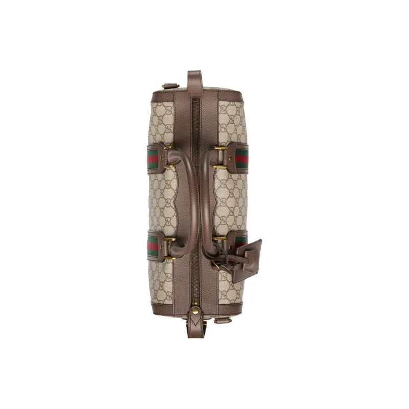 GUCCI Canvas With Leather Travel Bag, Shoulder Bag, Crossbody Bag, Handbag Small Size Men's Brown-3
