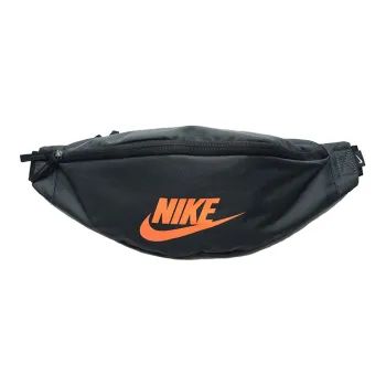 Nike Heritage Polyester Fanny Pack Regular Unisex Black Orange