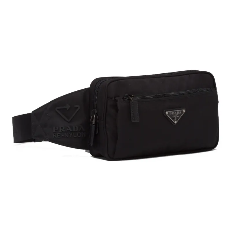 PRADA Saffiano Leather Crossbody Bags Sling Bags Men's Black-1