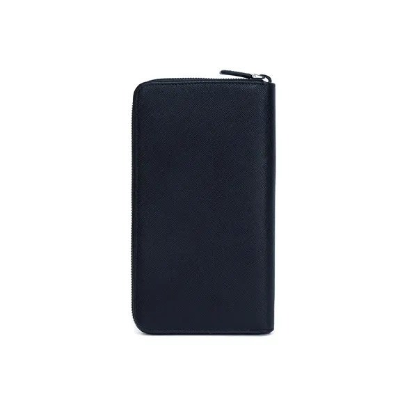 PRADA Cow Leather Wallet Unisex Black-2