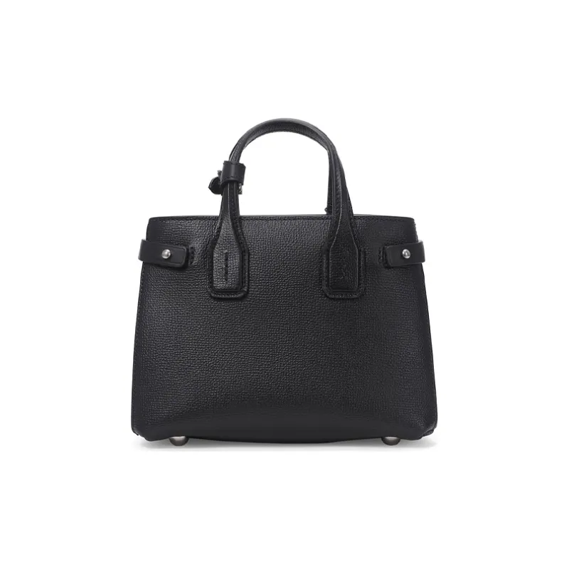 Burberry The Banner Series Cow Leather Shoulder Bag Crossbody Bag Handbags Mini Women's Black-2