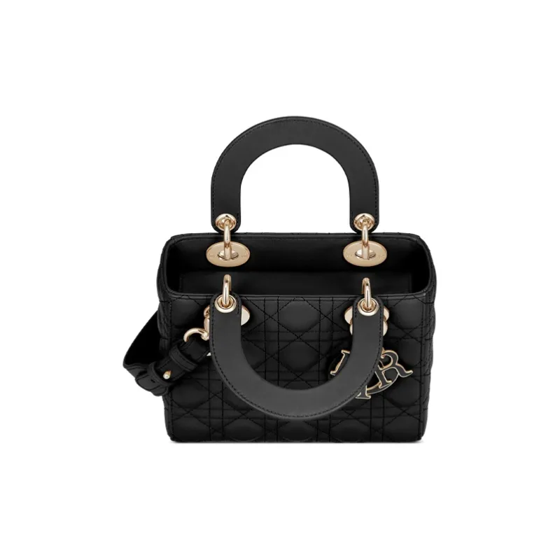 DIOR Lady DiorMy ABCDior Sheepskin Lady Dior Bag, Shoulder Bag, Crossbody Bag, Handbag Trumpets Women's Black-3