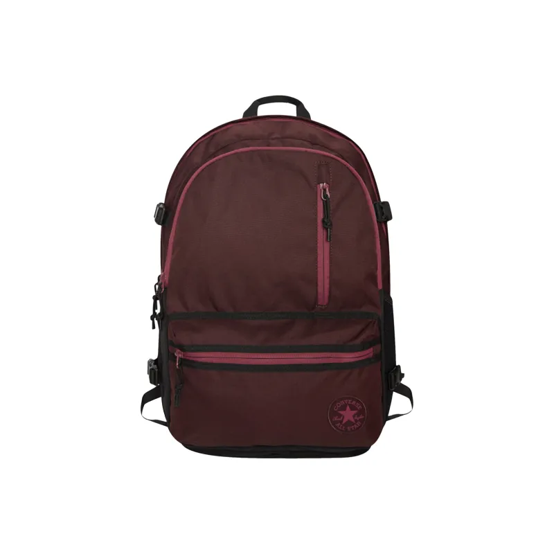 Converse Straight Edge Recycled Polyester Backpack Unisex Maroon-0