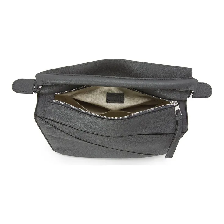 LOEWE Puzzle Calfskin Geometric Bag Puzzle Bag Handbag Shoulder Bag Crossbody Bag Regular Women's Anthracite Gray-4