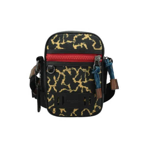 COACH Terrain Cow Leather Canvas Canvas Bag Crossbody Bag Mini Unisex Camouflage Yellow