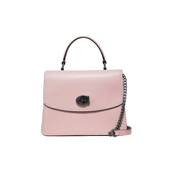 COACH Parker Cow Leather Chain Bag Handbag Shoulder Bag Crossbody Bag Small Size Women's Pink