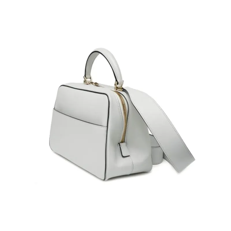 Valextra Serie S Calfskin Shoulder Bag Crossbody Bag Handbag Medium Size Women's Ecru-1
