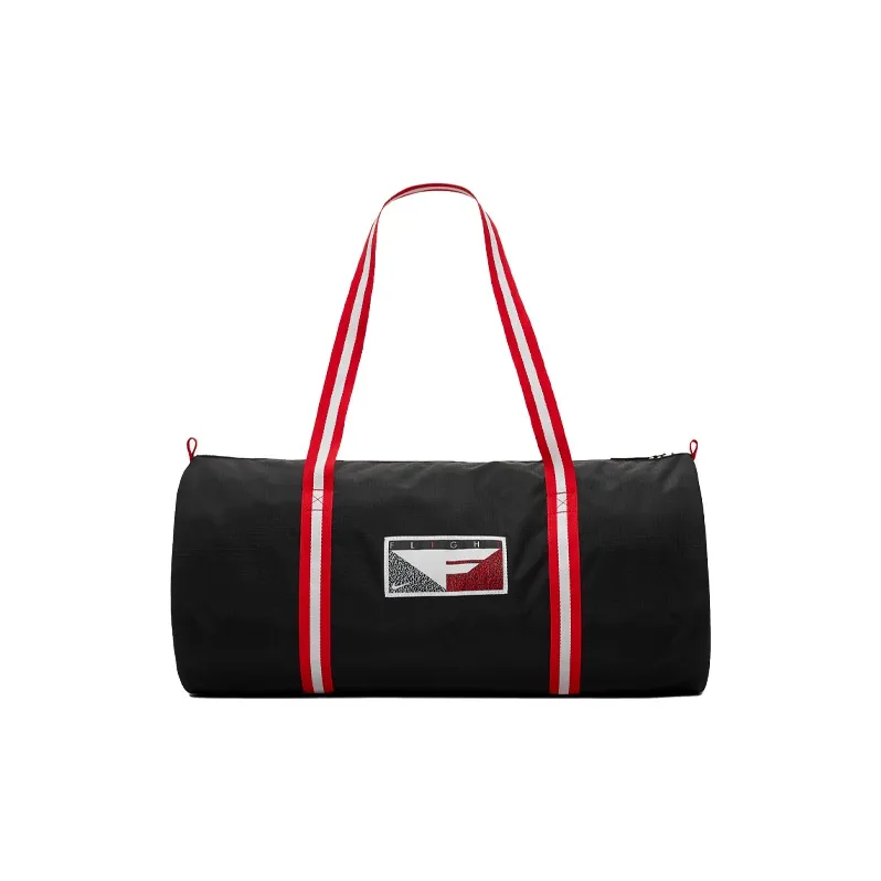 Nike Heritage Polyamide Luggage Bag, One Shoulder Crossbody Handbag, Travel Bag Unisex Black Red-2