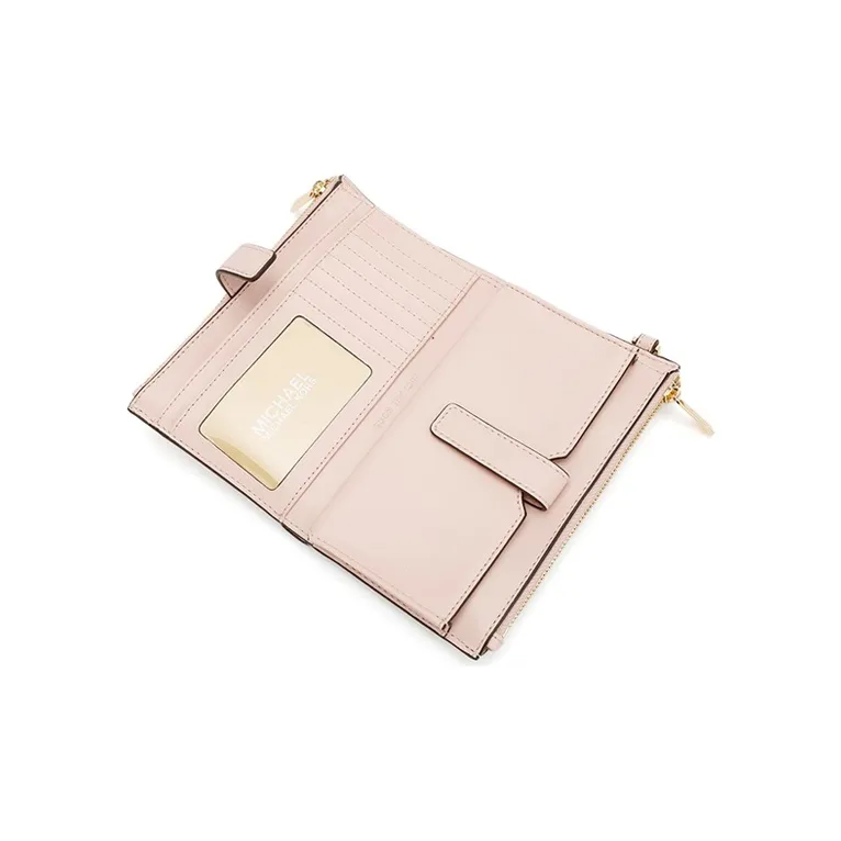 MICHAEL KORS Jet Set Travel Artificial Leather Clutch Envelope Bag Wallet Women's Ecru-3