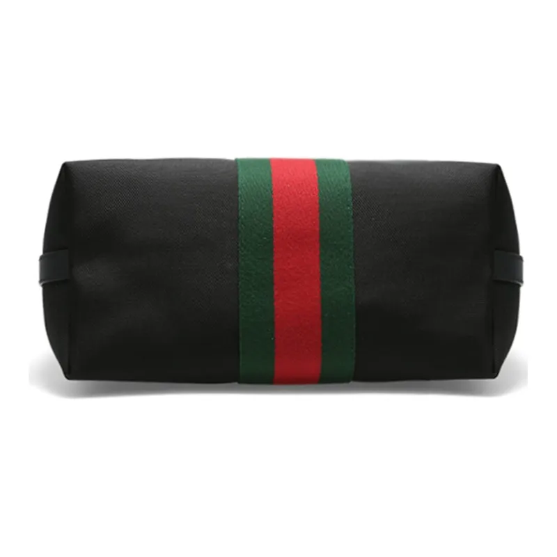 GUCCI Canvas With Leather Canvas Bag, Handbag Men's Black-2