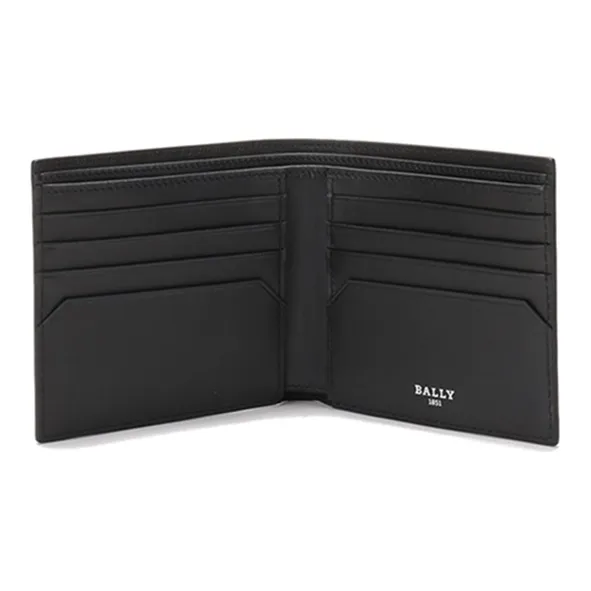 BALLY Money Clip Leather Wallets Men's Black-5
