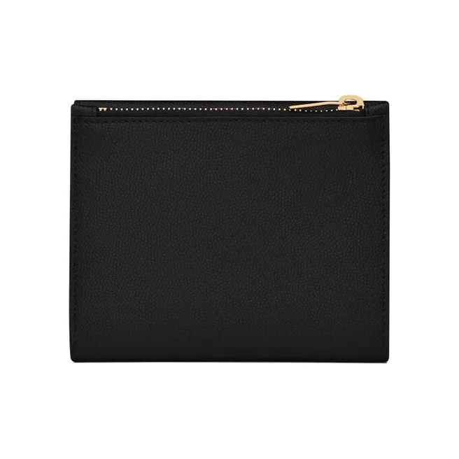 SAINT LAURENT UPTOWN Leather Wallet Trumpets Women's Black-2