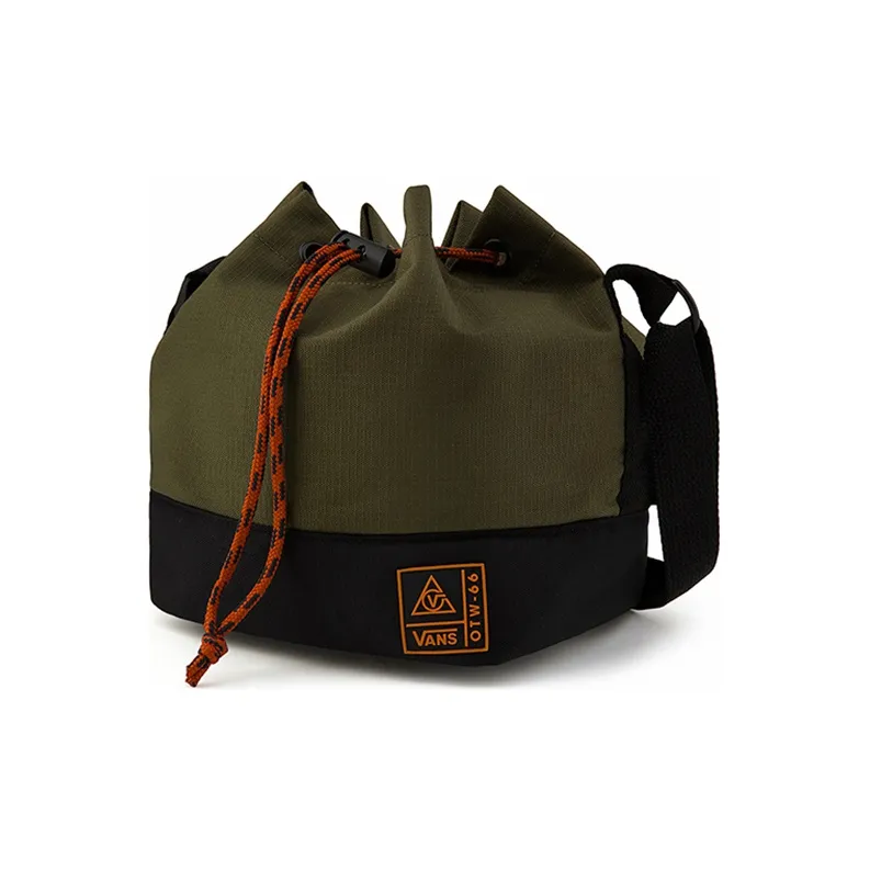 Vans Nylon Handbag With Drawstring Closure Crossbody Bag Shoulder Bag Regular Unisex Avocado Green-1