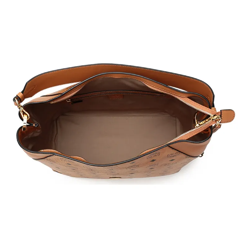 MCM Klara Hobo Large Visetos Cognac-5