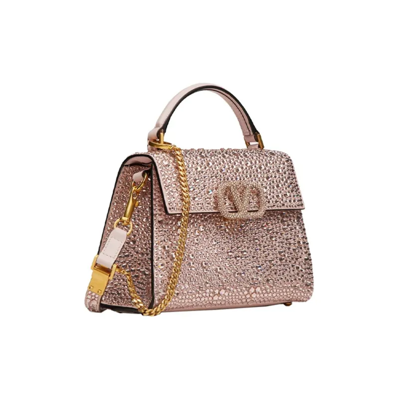 Valentino VSLING Sheepskin Crossbody Handbag Mini Women's Pink-1