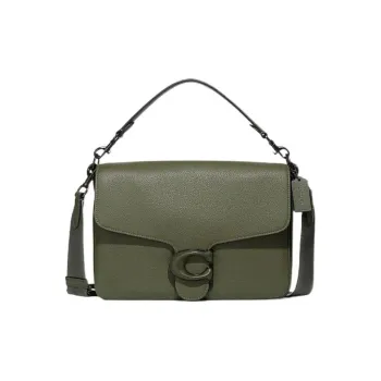 COACH Tabby Soft Cow Leather Messenger Bag Handbag Shoulder Bag Crossbody Bag Large Size Men's Olive Green