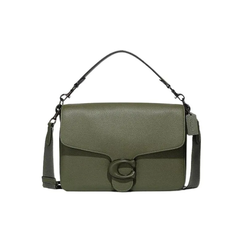 COACH Tabby Soft Cow Leather Messenger Bag, Handbag, Shoulder Bag, Crossbody Bag Tubas Men's Olive Green-0