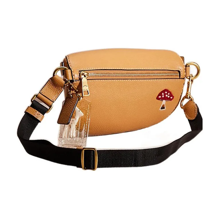 COACH Bethany Leather Crossbody Bag Fanny Pack Sling Bag Small Size Women's Toffee Brown-1