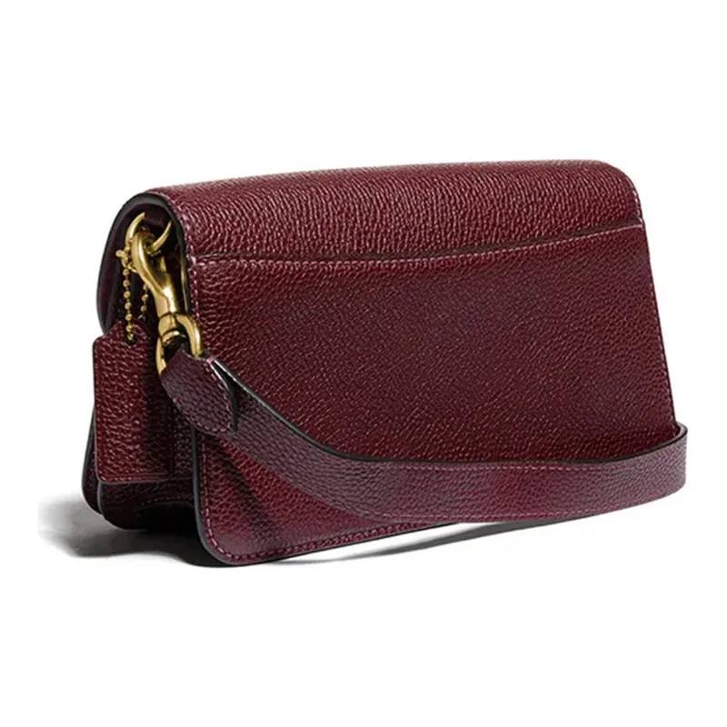 COACH Beat Leather Dome Bag, Crossbody Bag, Shoulder Bag Women's Burgundy-1