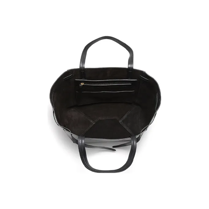 CELINE Calfskin Tote Bag, Shopping Bag, Handbag Women's Black-4